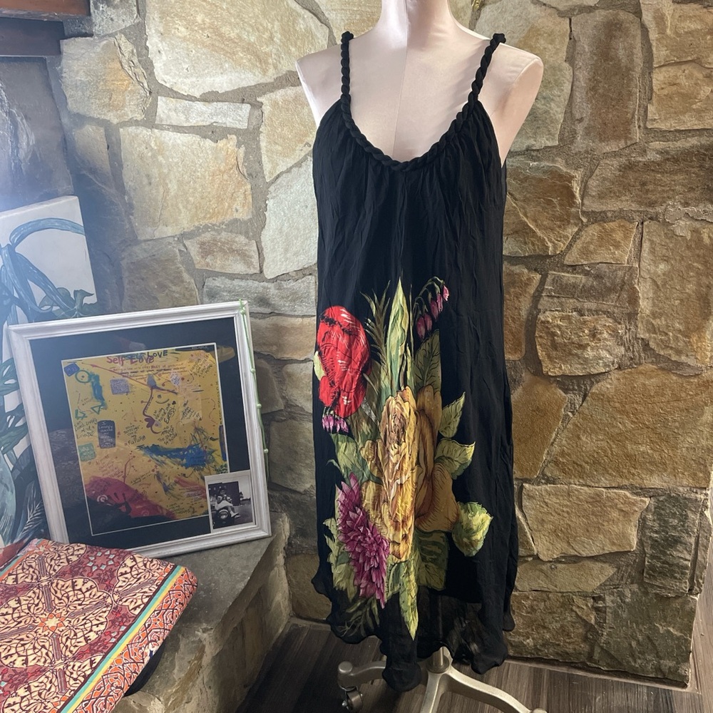 Lola P Floral Rayon Dress – Size XL